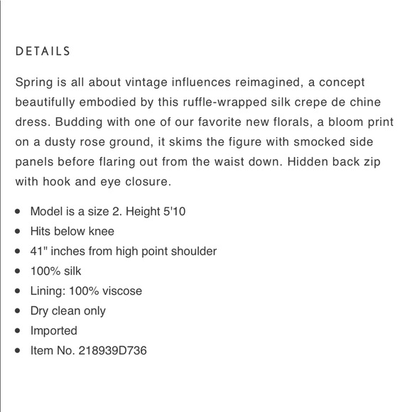 Rebecca Taylor Marlena pink green yellow floral print silk ruffle neckline dress - Picture 13 of 13